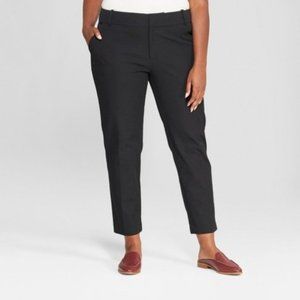 Ava & Viv Comfort Waistband Ankle Pants, Black